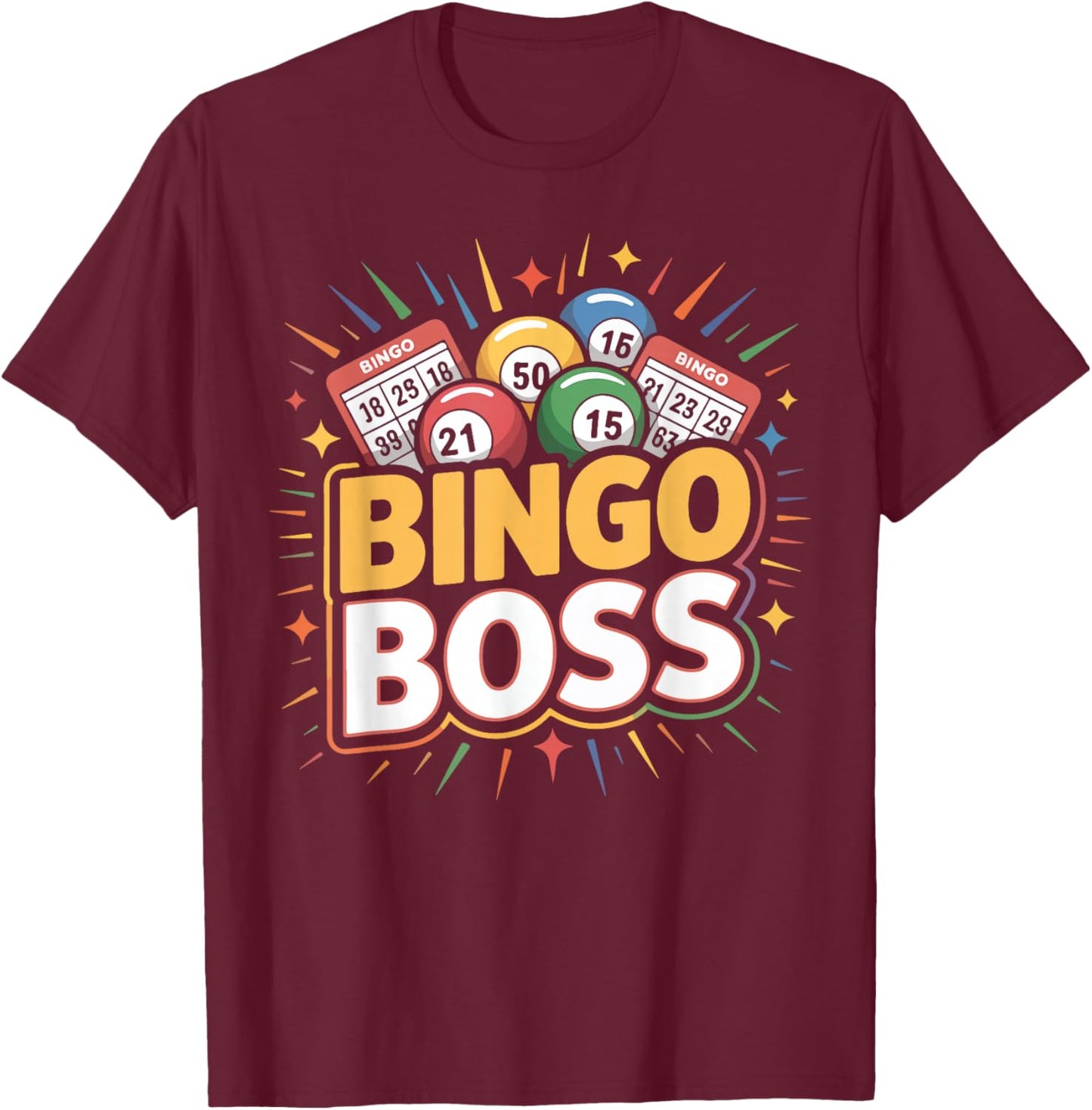 Bingo Player Bingo Boss T-Shirt - T-Shirt | Maroon