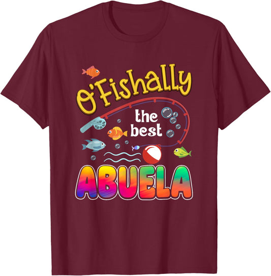 Ofishally The Best Abuela of The Birthday Boy T-Shirt - T-Shirt | Maroon