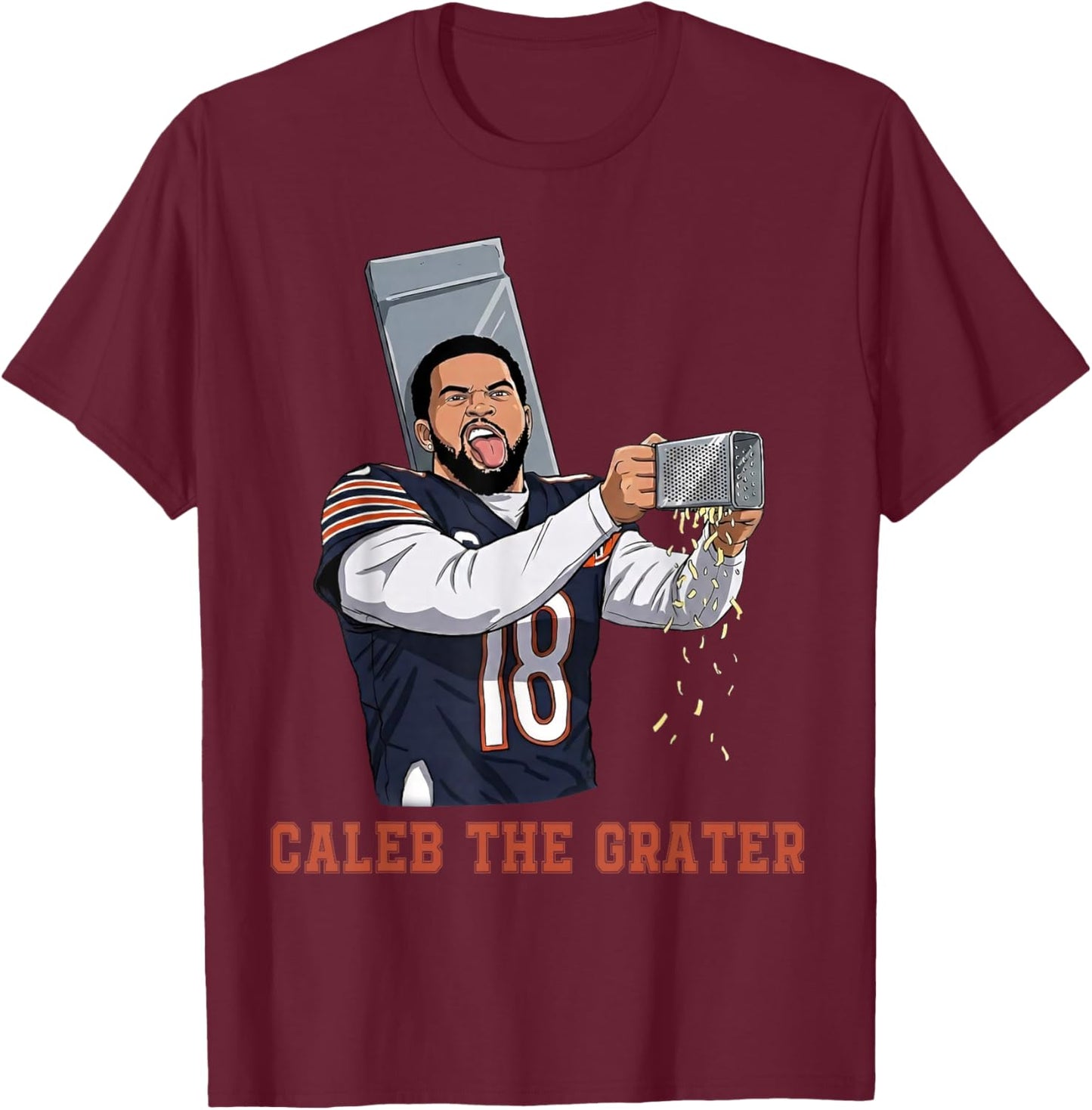 Caleb The Grater Game Day Football Funny Meme Cheese T-Shirt - T-Shirt | Maroon