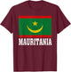 Mauritania Flag Patriotic National Roots Souvenir T-Shirt - T-Shirt | Maroon