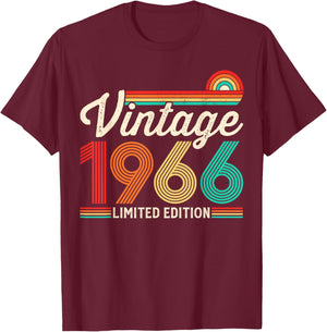 60 Years Old Vintage 1966 Limited Edition 60th Birthday T-Shirt - T-Shirt | Maroon
