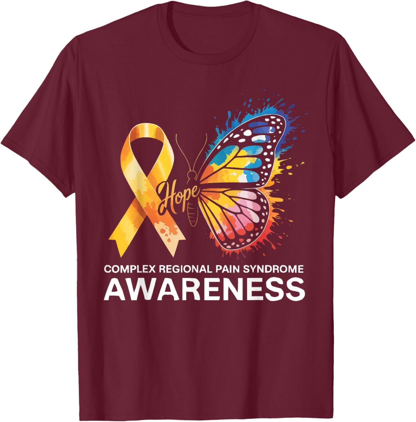 Complex Regional Pain Syndrome CRPS Awareness T-Shirt - T-Shirt | Maroon