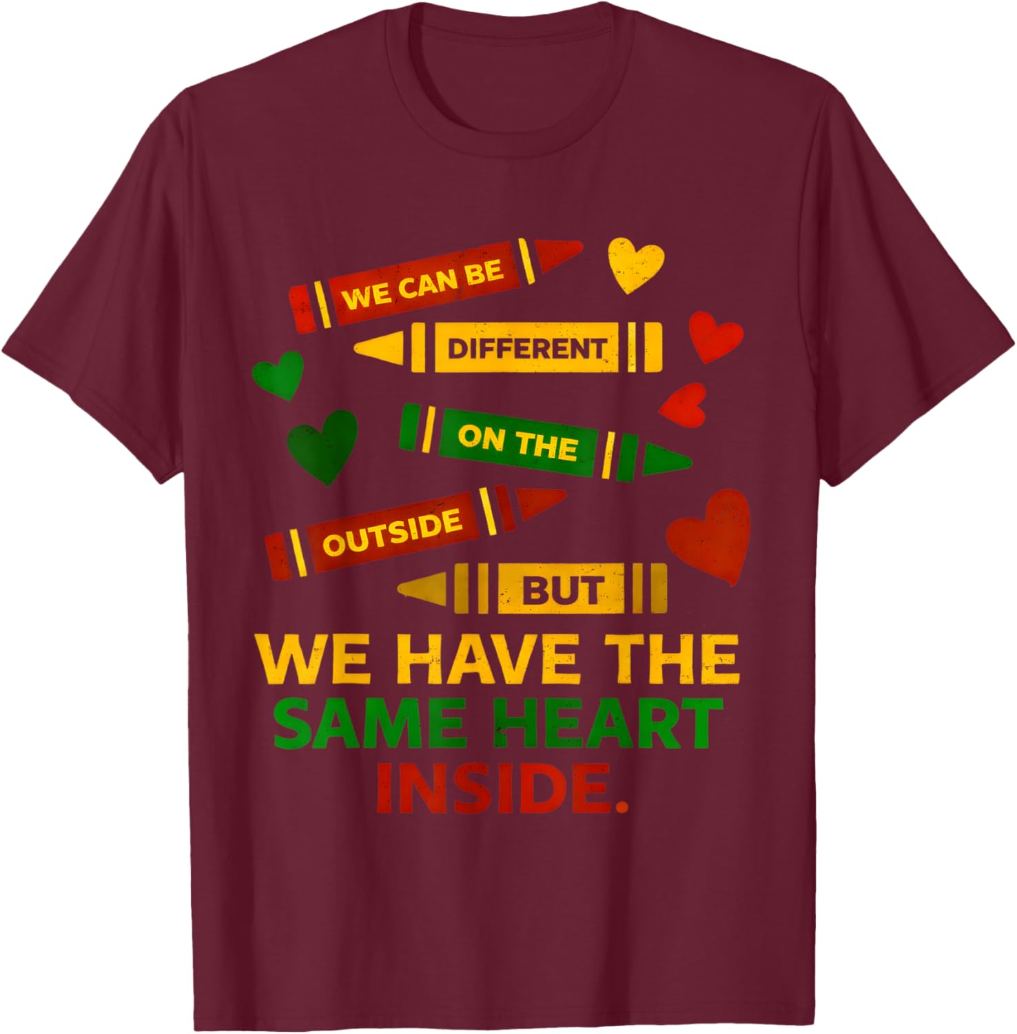Same Heart Black History Month African American Women Kids T-Shirt - T-Shirt | Maroon