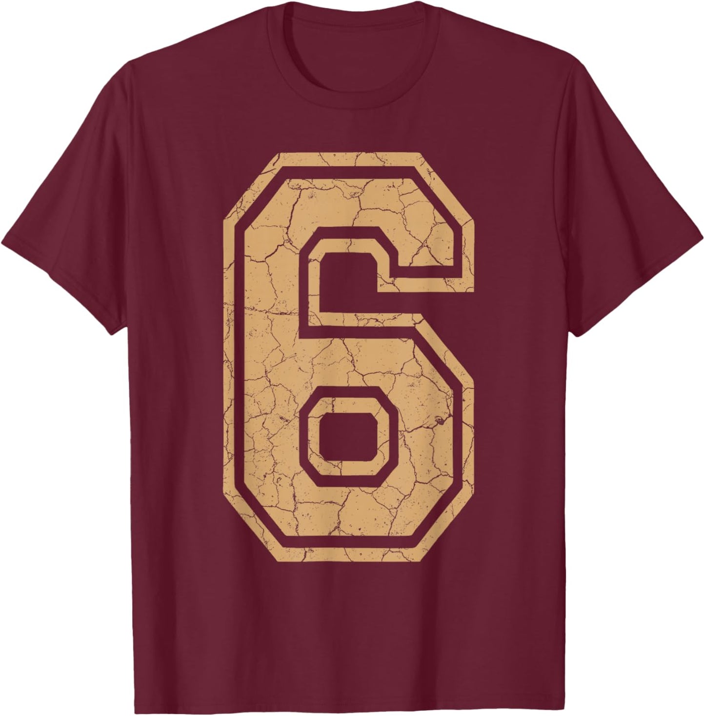 Funny Number 6 67 Meme Costume Matching Group Halloween T-Shirt - T-Shirt | Maroon