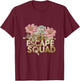 Escape Squad Lock Floral Whimsical Escape Room T-Shirt - T-Shirt | Maroon