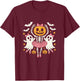 Cute Ballerina Skeleton Pumpkin Kawaii Ghost Ballet Dancer T-Shirt - T-Shirt | Maroon