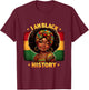 I Am Black History Month Youth Pride Girl African Melanin T-Shirt - T-Shirt | Maroon