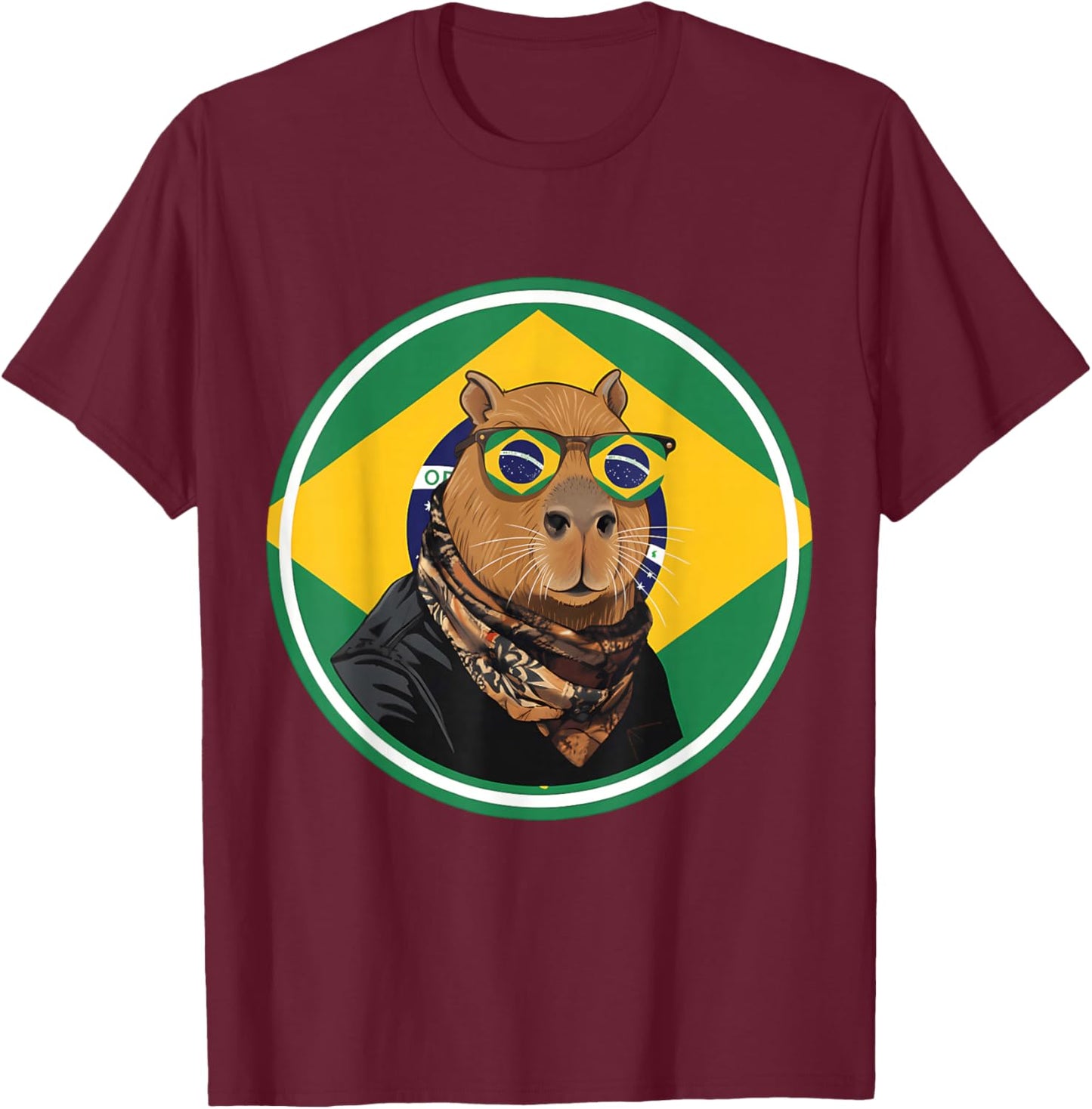 Brazil Flag Brazilian Roots Brasilian Pride Brasil T-Shirt - T-Shirt | Maroon