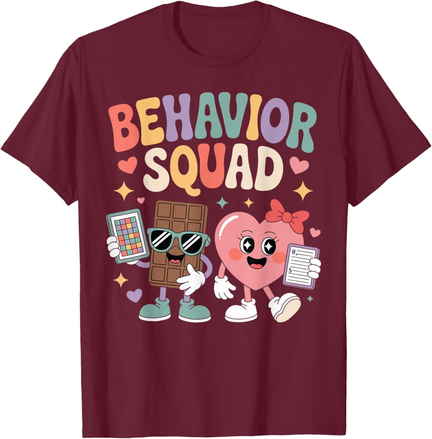 Behavior Squad Behavioral Analysis Tech Valentines Day T-Shirt - T-Shirt | Maroon