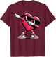 Valentines Day Heart Dab Cute Love Dance Boys Kids Men Women T-Shirt - T-Shirt | Maroon