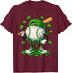 Baseball St Patricks Day Boys Kids Sport Drip Green Shamrock T-Shirt - T-Shirt | Maroon