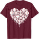 Baseball Heart Drip Valentine's Day Baseball Lover Boys Men T-Shirt - T-Shirt | Maroon