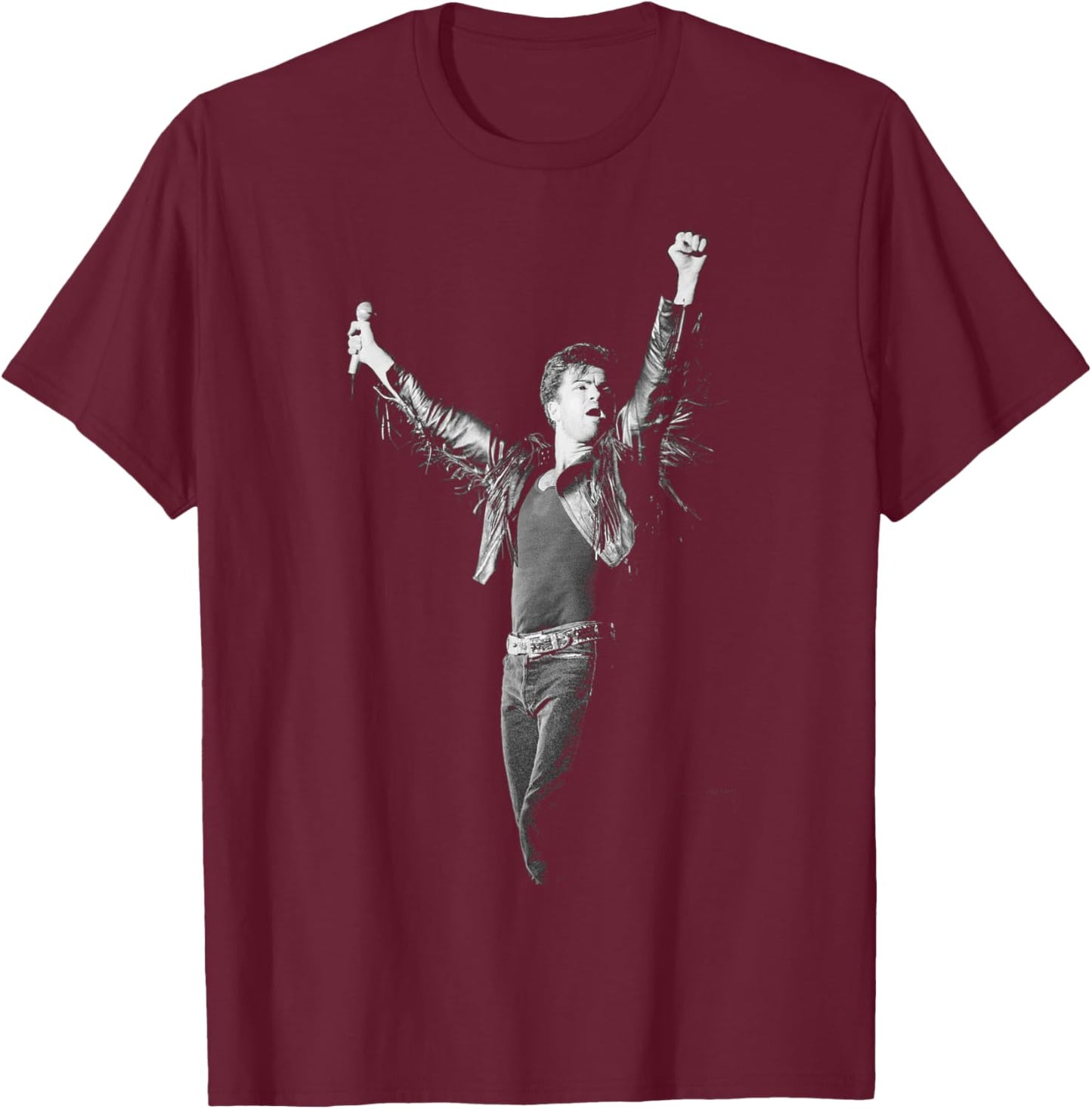 George Michael Wham! Farewell Concert Last Christmas Wembley T-Shirt - T-Shirt | Maroon