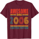 20th Birthday Awesome Since 2006 Vintage 20 Birthday T-Shirt - T-Shirt | Maroon