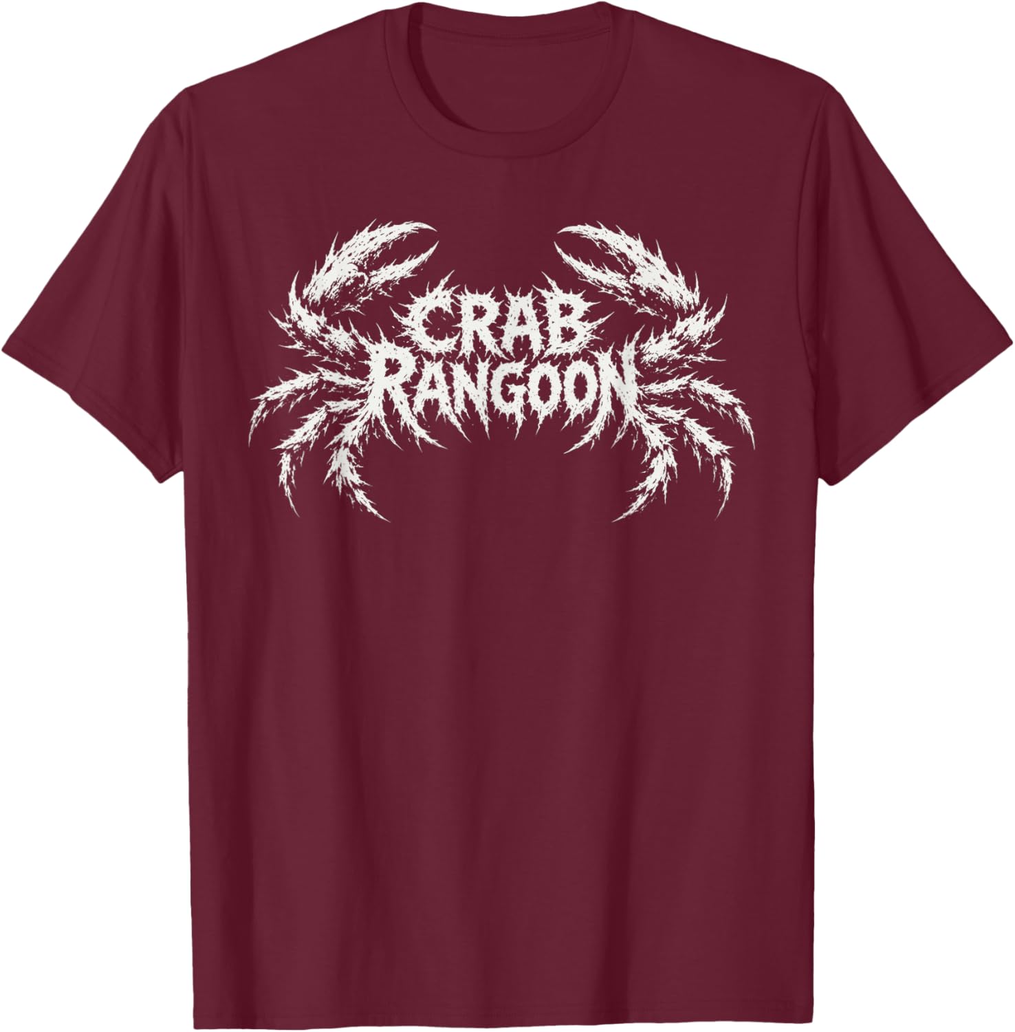 Crab Rangoon Death Metal Meme Funny Chinese Food Humor T-Shirt - T-Shirt | Maroon