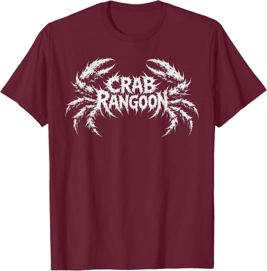 Crab Rangoon Death Metal Meme Funny Chinese Food Humor T-Shirt - T-Shirt | Maroon