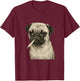 Funny Smoking Pug Dog Cigarette Gen Z Meme Graphic T-Shirt - T-Shirt | Maroon