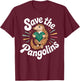Cute Pangolin Art Women Kids Pangolin Lover Pangolin T-Shirt - T-Shirt | Maroon