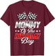Race Car Mommy of The Birthday Boy Racing Family Pit Crew T-Shirt - T-Shirt | Maroon