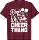 Black Cheerleader Bows Cheer Melanin Cheerleading White T-Shirt - T-Shirt | Maroon