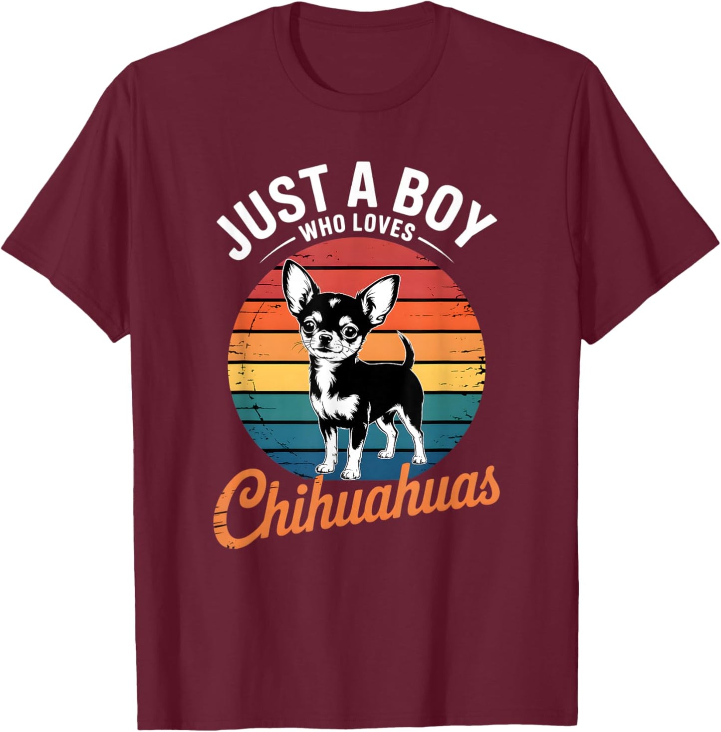 Boys Chihuahua T-Shirt - T-Shirt | Maroon