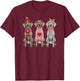 Cute Weimaraner Valentine Dog T-Shirt - T-Shirt | Maroon