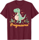 Pregosaurus Pregnant Mom Dinosaur T-Shirt - T-Shirt | Maroon