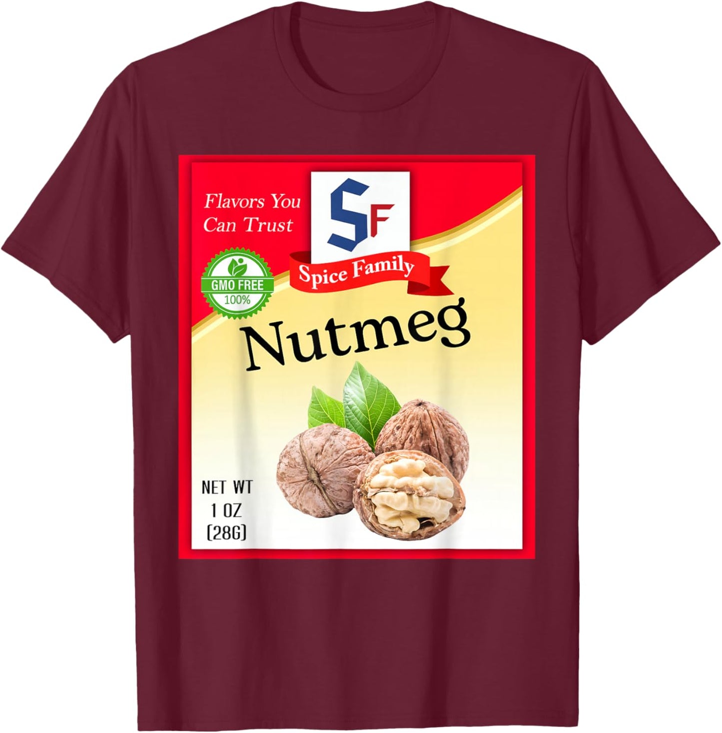 Nutmeg Spice Group Costume Family Matching Outfit T-Shirt - T-Shirt | Maroon