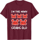 I'm This Many Crabs Old, Funny Crab 5th Birthday 5 Years Old T-Shirt - T-Shirt | Maroon