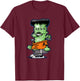 Little Frankie Stein Funny Halloween Monster Novelty T-Shirt - T-Shirt | Maroon