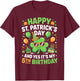 Happy St Patrick's Day 2026 Yes It's My 5th Birthday Kids T-Shirt - T-Shirt | Maroon