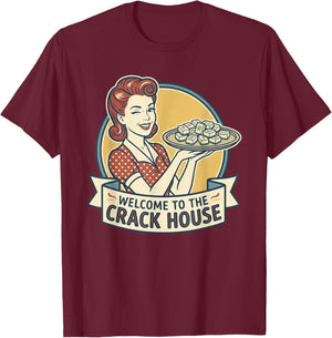 Funny Mahjong Welcome to The Crack House Game Night T-Shirt - T-Shirt | Maroon