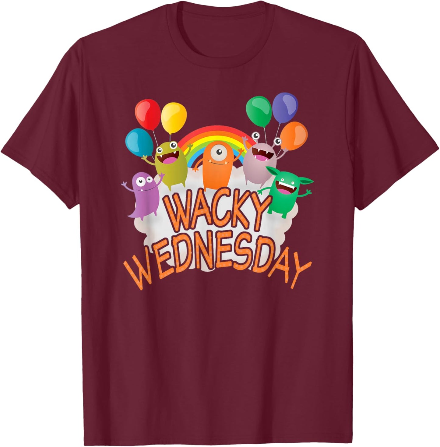 Wacky Wednesday Kids and Teachers | Mismatch Day Spirit Week T-Shirt - T-Shirt | Maroon