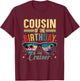 Cousin of The Birthday Cruiser Sunglasses Cruise Vintage T-Shirt - T-Shirt | Maroon
