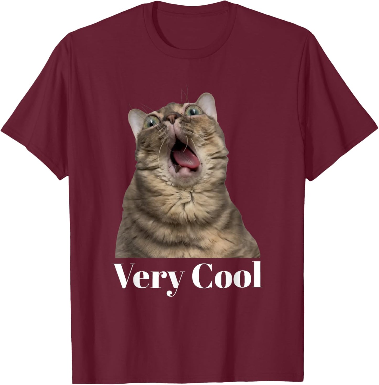 Gumbus Very Cool Funny Brainrot Cat Dank Meme Gen Z T-Shirt - T-Shirt | Maroon