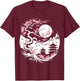 Cherry Blossom Sakura Night Japanese Landscape T-Shirt - T-Shirt | Maroon