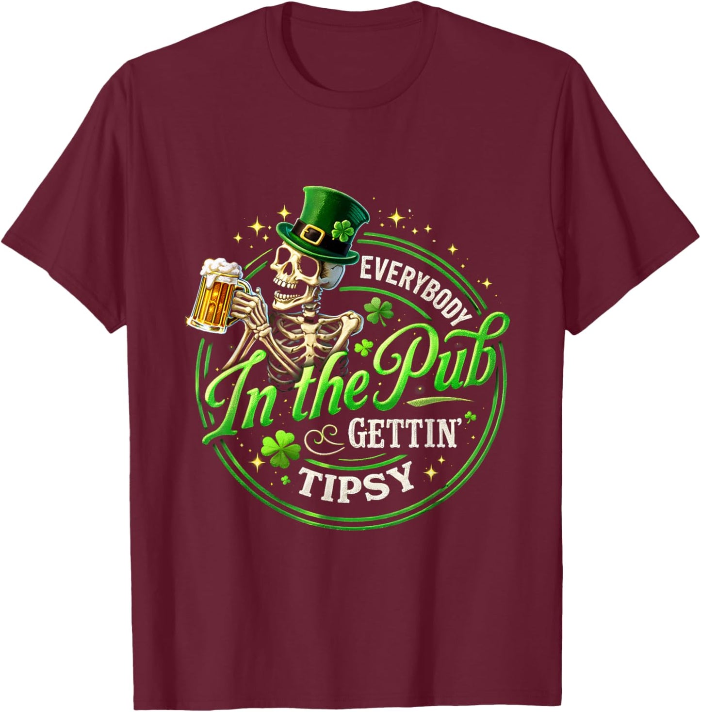 Patrick was A Saint Drinking Humor St. Patrick's Day Beer T-Shirt - T-Shirt | Maroon