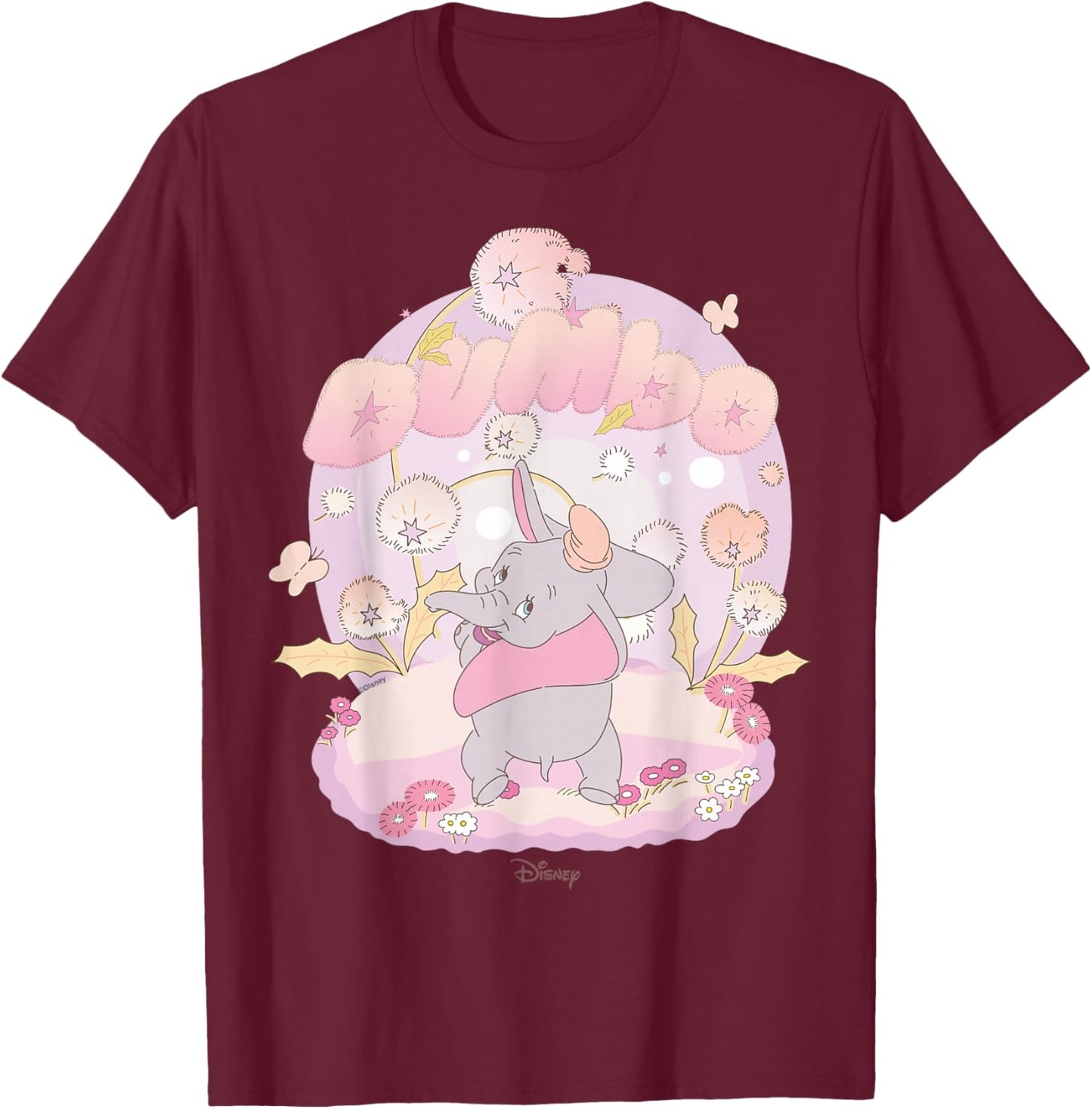 Disney Dumbo Classic Jumbo Kawaii T-Shirt - T-Shirt | Maroon