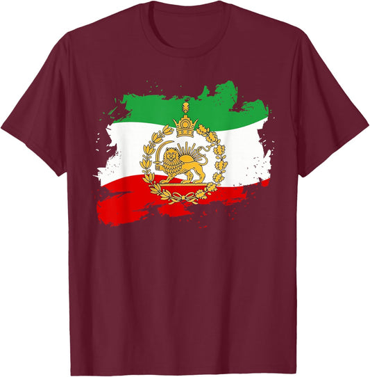 Iran Flag T-Shirt - T-Shirt | Maroon