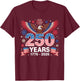 250th Anniversary USA 1776 2026 Patriotic Eagle 4th of July T-Shirt - T-Shirt | Maroon