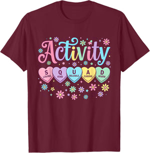 Floral Activity Assistant Squad Professionals Week Director T-Shirt - T-Shirt | Maroon