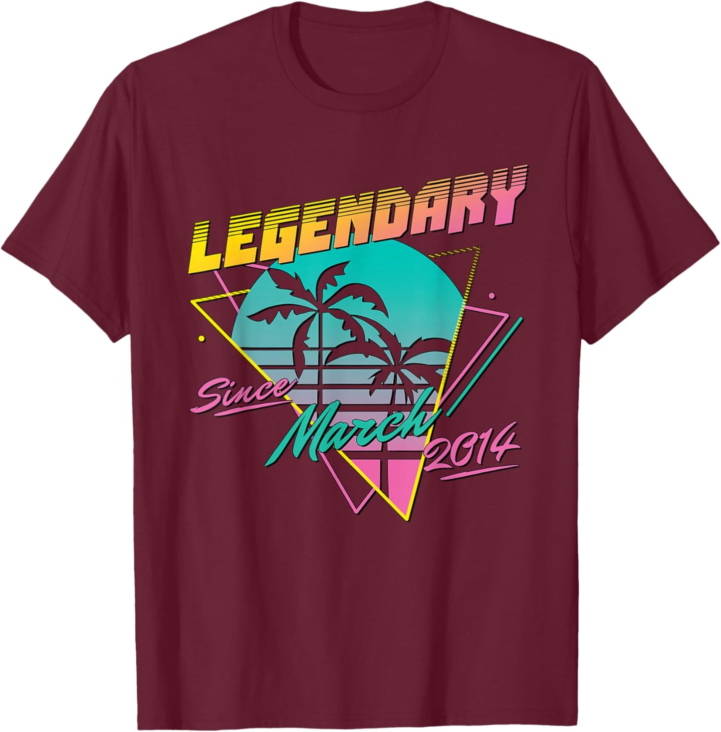 Legendary Since March 2014 T-Shirt - T-Shirt | Maroon