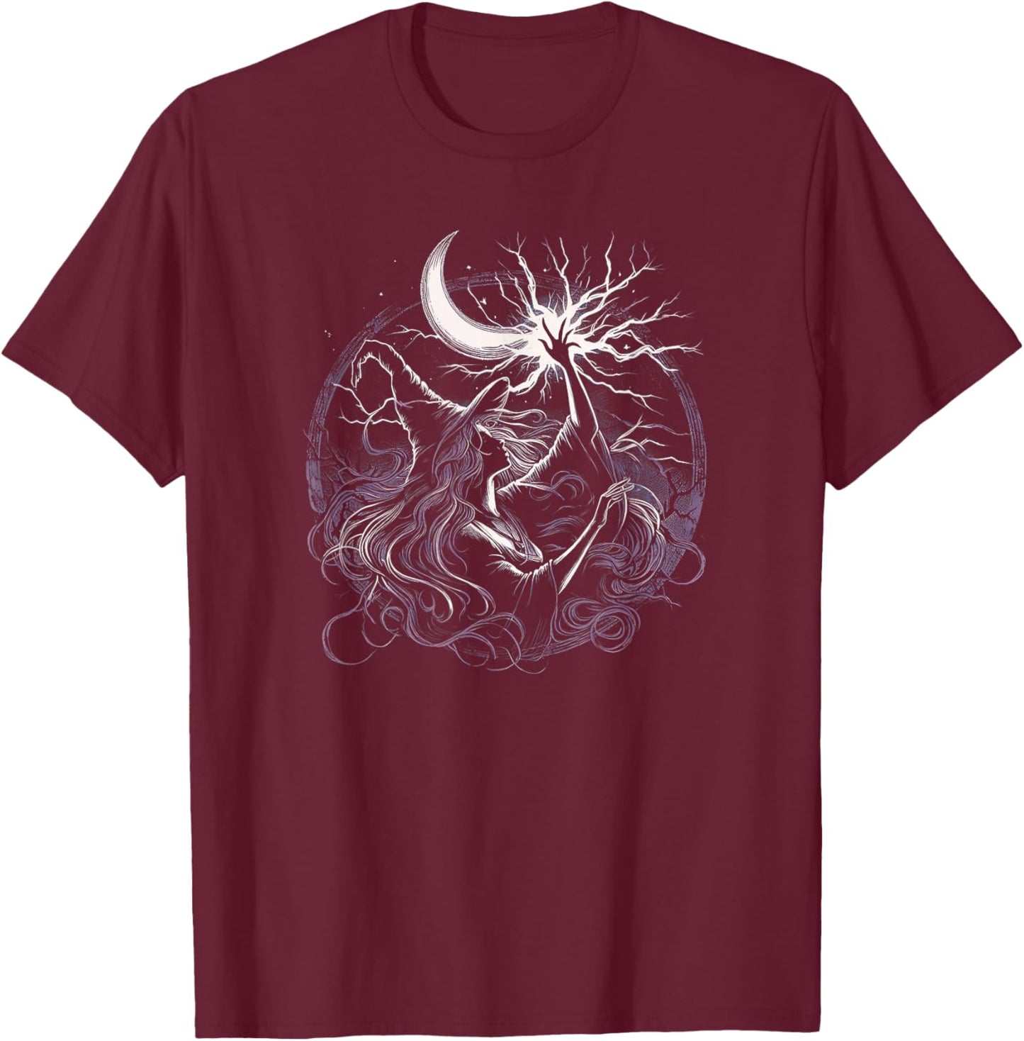 Witch Wiccan T-Shirt - T-Shirt | Maroon