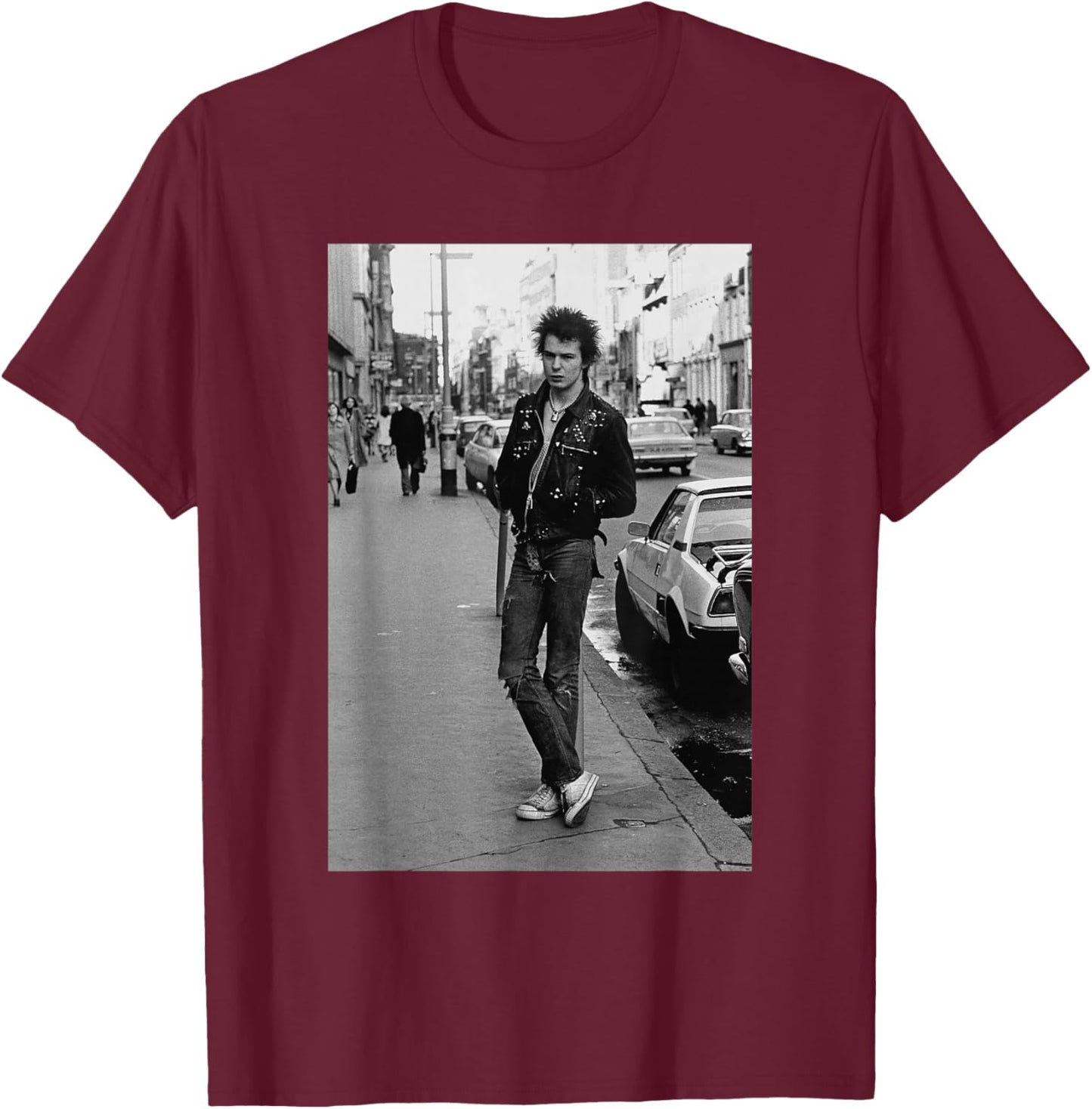 Sex Pistols Sid Vicious Punk Bass Legend 1977 T-Shirt - T-Shirt | Maroon
