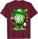 St Patricks Day Shamrock Baseball Drip Icecream Irish Boys T-Shirt - T-Shirt | Maroon