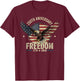 4th of July American Flag Patriotic USA 2026 T-Shirt - T-Shirt | Maroon