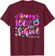 Happy 100th Days of School Apple Bus Driver Life T-Shirt - T-Shirt | Maroon
