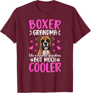 Boxer Grandma Definition Boxer Grandmother T-Shirt - T-Shirt | Maroon