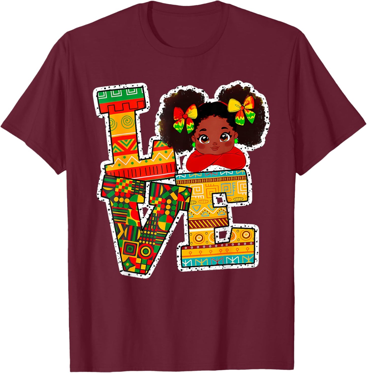 American African T-Shirt - T-Shirt | Maroon