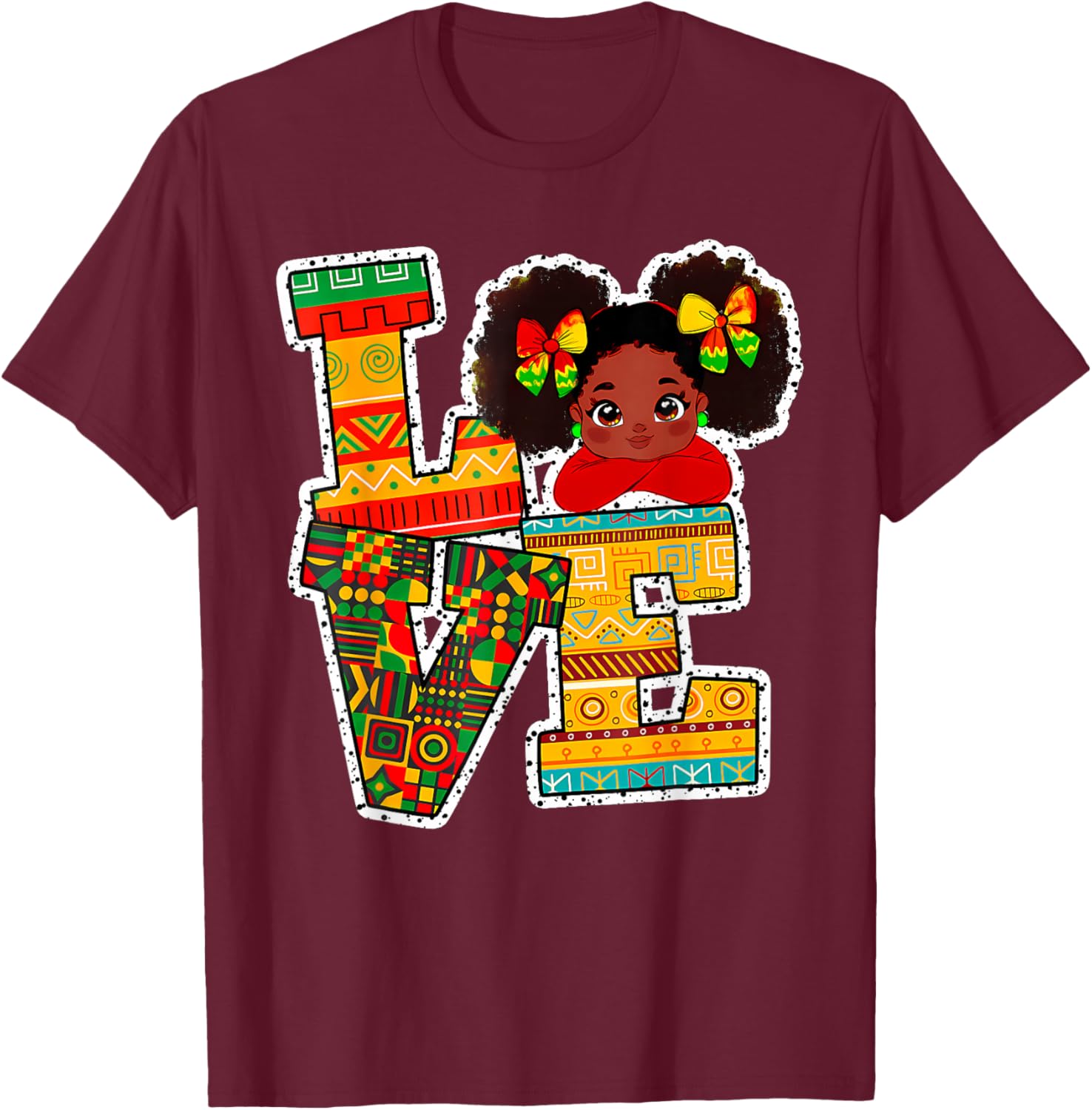 American African T-Shirt - T-Shirt | Maroon
